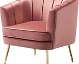McCance Mid-Century Velvet Upholstered Accent Chair for ?Living Room, Be... - £687.32 GBP