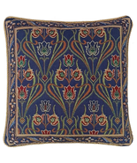 Art Nouveau Lotus Flower Decorative Cushion Cover 18X18 Inches - $32.95