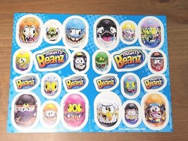 Mighty Beanz 2017 Moose Toys Enterprises Collector Sticker Sheet NOS Y2K - €12,07 EUR