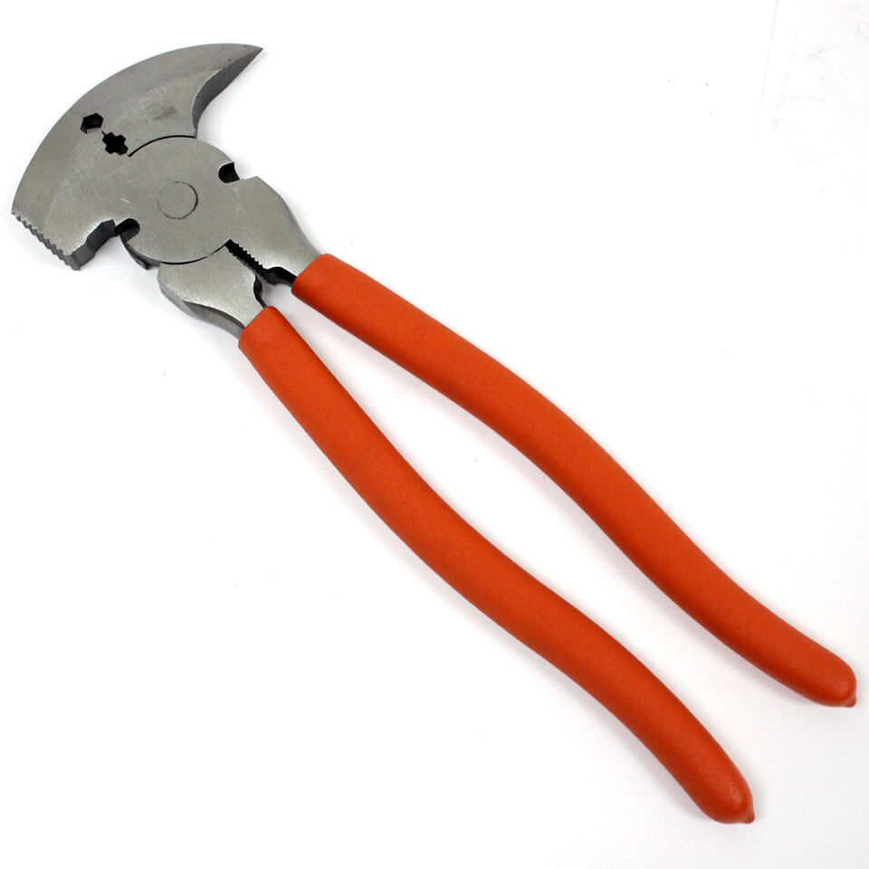 10&quot; Fence Pliers Multi Purpose Wire Cutter Fencing Hammer Tool Inch - $20.53