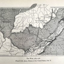Map 1930 The West Transylvania c1763-77 5.5 x 9&quot; Europe History Ephemera... - $374.96 MXN