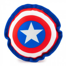 Marvel Comics Captain America Shield Ballistic Squeaker Dog Toy Multi-Color - £15.74 GBP