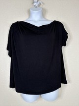 NWT Lane Bryant Womens Plus Size 18/20 (1X) Black Slouch Neck Top Short Sleeve - £16.49 GBP