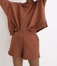 Madewell MWL Airyterry Stitched Pocket Sweat Shorts In Earthen Clay - £46.52 GBP