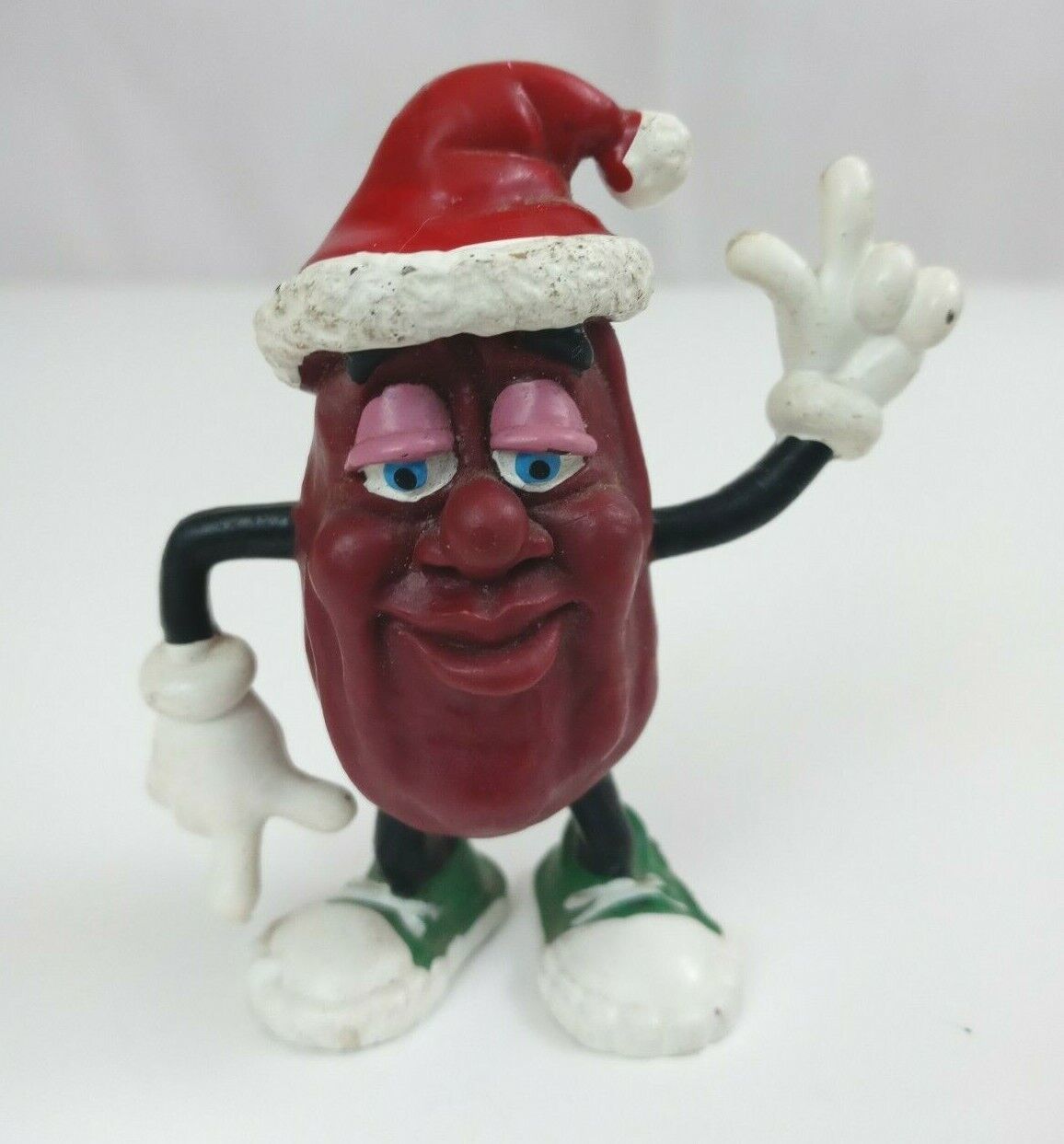 Primary image for Vintage 1988 California Raisins Christmas Santa Hat 3" Collectible Figure