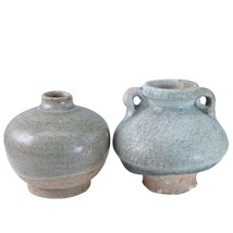 15th Century Thai Sawankhalok celadon jarlets hj - $123.75