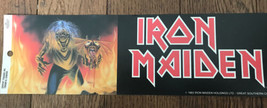 Iron Maiden Parachoques Pegatina Nuevo Original 1982 11 &quot; x31/2&quot; Fresco - £10.71 GBP