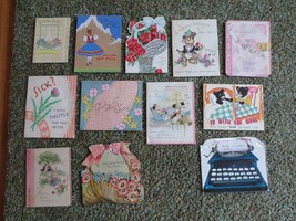 12 Collectible Antique Used Get Well Greeting Cards - £14.80 GBP