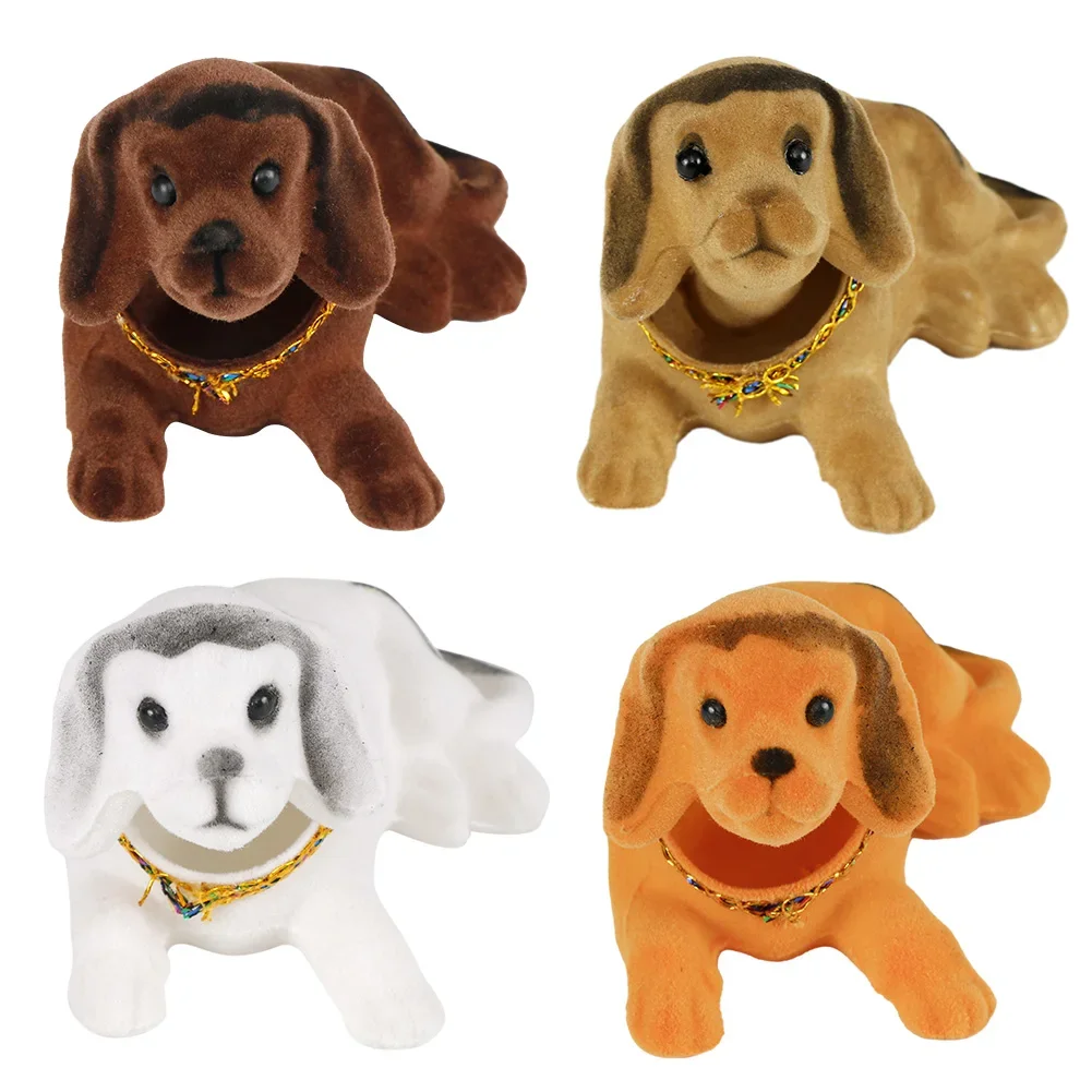 Cute Car Ornaments Shaking Head Dog Doll Car Dashboard Toys Cute Nodding Puppy - £13.12 GBP