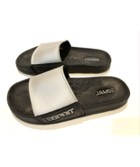 Vintage Esprit Slides Womens Size 5 Black Gray Slip On Sandals Shoe Y2K 90s - $22.65