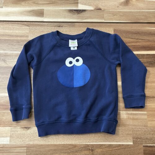 Hanna Andersson Sesame Street Cookie Monster Crewneck Sweatshirt Size 3T - $18.04