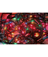 multicolor MINI CHRISTMAS LIGHTS over 100 bulbs, approx 30&#39; long (outsd ) - £11.70 GBP