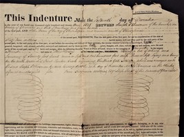1821 Antique Deed Indenture Gloucester Nj Joseph Cheesman To John D EAN Phila Pa - £71.18 GBP