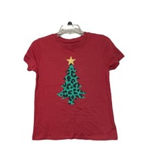 Mighty Fine Juniors Red Christmas Tree T Shirt Size Small New - $4.74