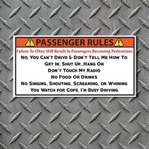 4&quot; x 8&quot; Car Rules Warning Stickers Funny Safety Instructions Dash Labels... - £5.10 GBP