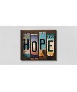 Hope License Plate Tag Strips Novelty Wood Sign - $74.64 CAD