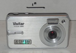 Vivitar ViviCam 8690 8.0MP Digital Camera Silver Tested Works - £37.08 GBP