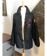 Vtg 1980s Coane Elvis Fan Club Windbreaker Jacket Embroidered Black Phil... - £69.78 GBP