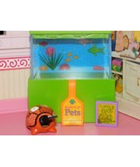 Dollhouse Miniature Floor Fish Tank Turtle Food Lot fits Loving Family D... - £12.54 GBP