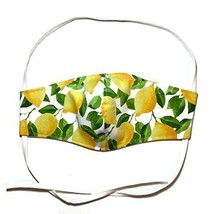 OS Lemon Vine Face Mask, 100% Cotton Cloth, Triple Layer Filter Pocket Nose Wire - £12.36 GBP