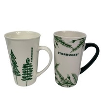 STARBUCKS 2015 2020 Christmas Tree Holiday Pine Branches Coffee Tumbler Mug Set - £23.70 GBP