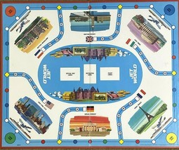 Game Parts Pieces Jet World Milton Bradley 1975 Replacement Gameboard Only - $4.24