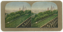 c1890&#39;s Stereoview Card The City of Moscow Russia With Trees and Garden - £7.46 GBP