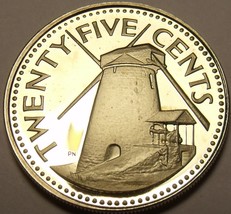 Barbados 1978 25 Cents Rare Proof~4,436 Minted~Morgan Lewis Sugar Mill~Free Ship - £7.23 GBP