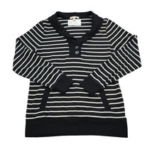 Banana Republic Sweater Womens M Black Long Sleeve Button Stripe Knit Pu... - £15.83 GBP