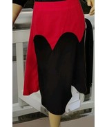 New Hot Touch Red/Black High Waist Midi Skirt Women&#39;s Size Large - $297.33 MXN