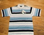 Vintage - Enyce - Blue, Black &amp; White Short Sleeve Polo Shirt - Size L - $14.85