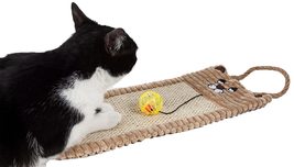 Pet Life ® Eco-Natural Sisal and Jute Hanging Carpet Kitty Cat Scratcher... - £10.21 GBP+