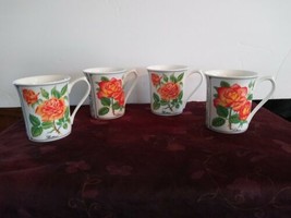 Set Of 4 RARE Elizabethan Coffee Mugs Roses Fine Bone China - £25.04 GBP