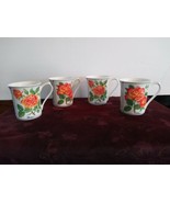 Set Of 4 RARE Elizabethan Coffee Mugs Roses Fine Bone China - £24.90 GBP
