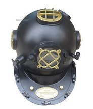 NauticalMart Collectible Vintage Black Aluminium Scuba Divers Helmet - $5,639.81 MXN