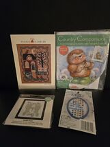 4 Cross Stitch Mini Kits Cards Frames Friends Hedgehog Prairie Schooler ... - $436.75 MXN