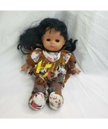 Vintage Native American Baby  Doll 12&quot; Sleepy Eyes - £14.01 GBP