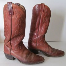 DAN POST MARLBORO Boots Distressed Cowboy Western Leather Brown 7.5 D - $58.95
