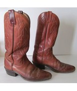 DAN POST MARLBORO Boots Distressed Cowboy Western Leather Brown 7.5 D - £46.31 GBP