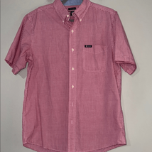 Chaps Red Casual Button Down Shirt Classic Fit - $12.74