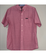 Chaps Red Casual Button Down Shirt Classic Fit - $12.74