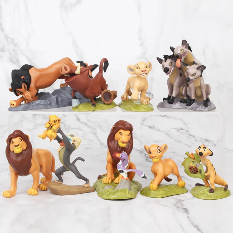 9pcs/set Anime the Lion King Animal PVC Action Figure Collectible Model Toys fo - £25.16 GBP