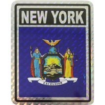 AES Wholesale Lot 6 State of New York Reflective Decal Bumper Sticker - $9.99