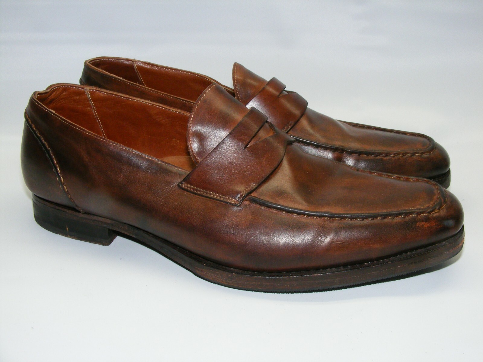 Eduardo G Milano Men Size 10.5 M Brown Oxford Penny Loafer Dress Casual ... - $32.95