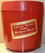 Johnnie Walker Red Label Old Scotch Whisky Red Ice Bucket Stewart England - £32.27 GBP