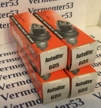 One Set of Four Autolite # 605 Nascar Perfomance Copper Core Spark Plugs - £10.01 GBP