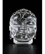 NATURAL CRYSTAL QUARTZ BUDDHA HEAD 2 INCH 820 CARATS GEMSTONE STATUE HOM... - $180.50