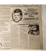 1980 John F Kennedy 20 Year Commemorative Set Medals u Coins Ad Print Pa... - $9.99