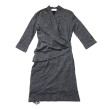 NWT MM. Lafleur Casey in Grey Black Houndstooth Ruched Faux Wrap Jersey Dress XL - $130.00