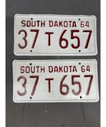 Vintage 1964 South Dakota License Plates Fairlane GTO Impala Chevelle Ga... - $1,321.70 MXN